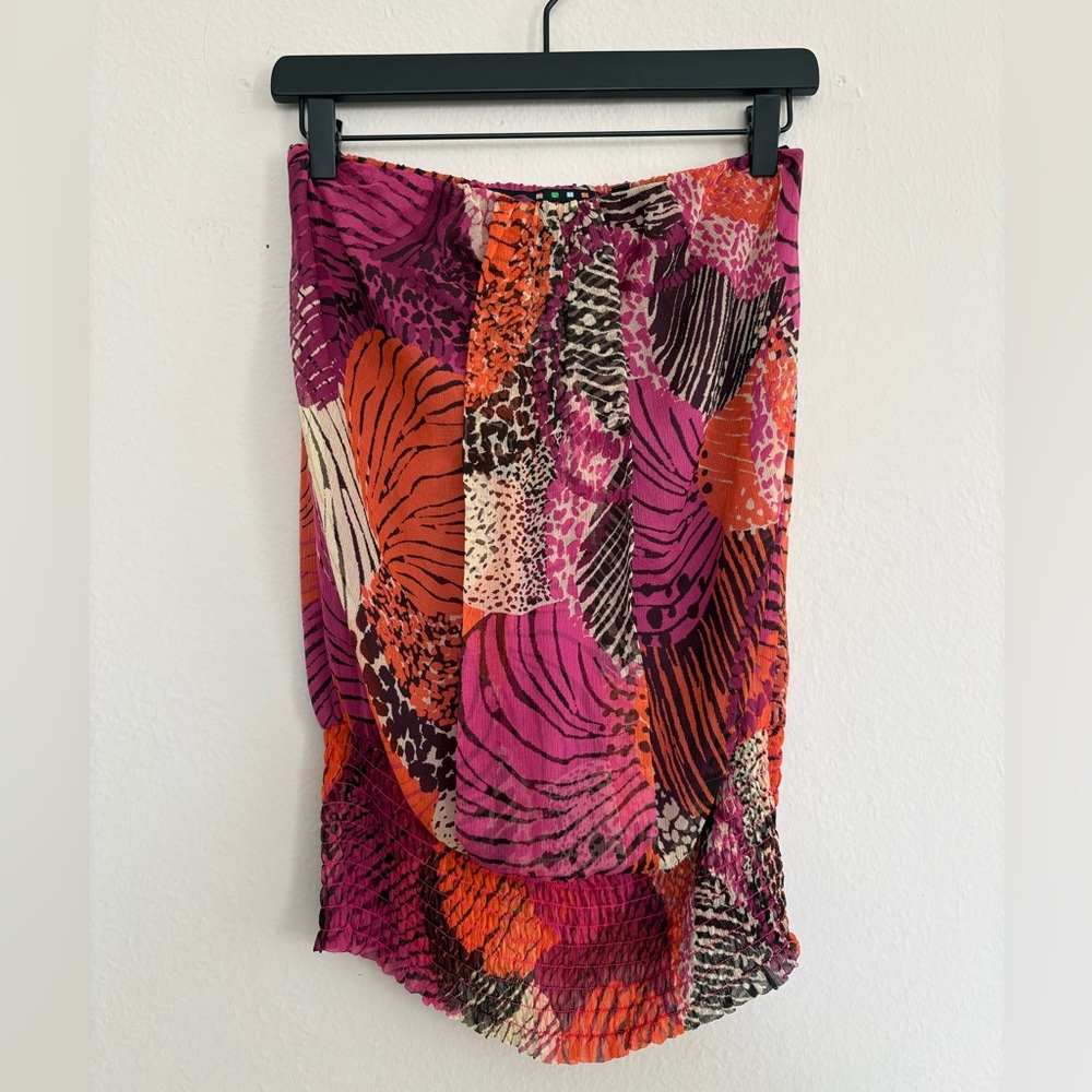 Vibrant Multicolor Animal Print Tube Top